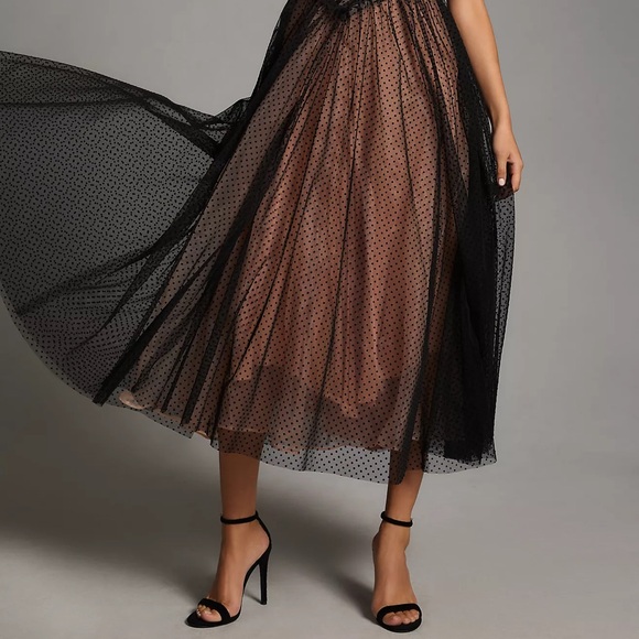 Anthropologie Tulle Dot Maxi Dress - Picture 10 of 16